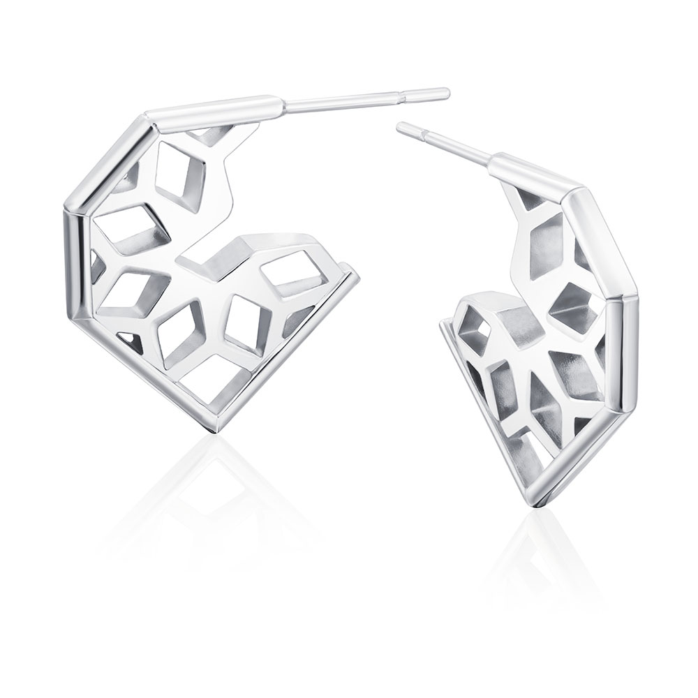 Rayonnant Earrings in white gold