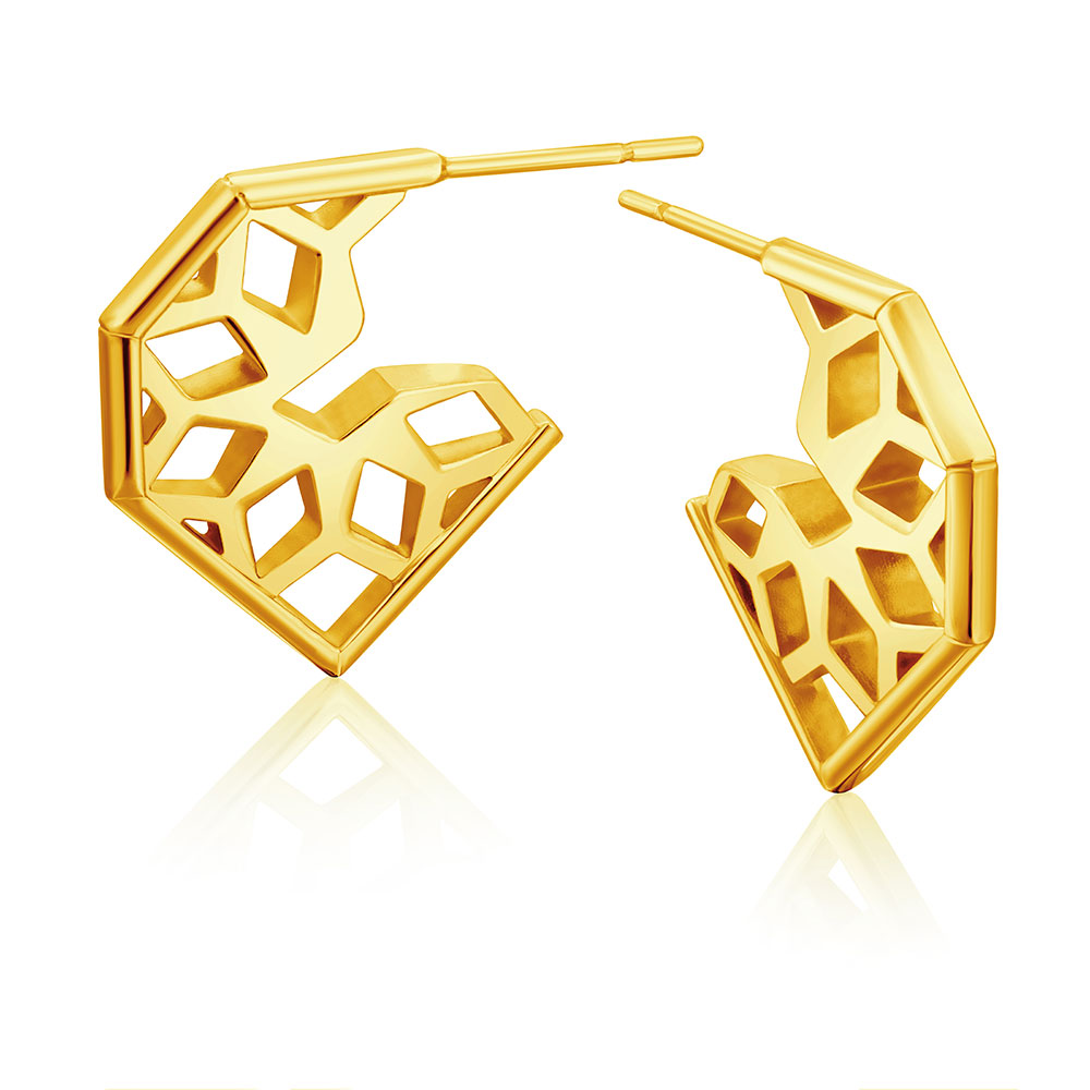 Sally Fry Jewellery Rayonnant earrings in yellow gold