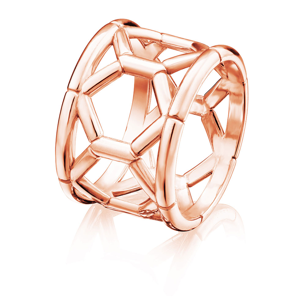 Sally Fry Jewellery Rayonnant Tulle Ring in rose gold